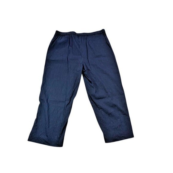 Theory Womens Linen Blend Size 16 Pocket Wide Leg Pants Trousers Navy  Plus - Picture 3 of 9